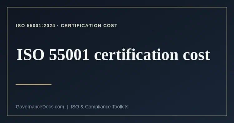 ISO 55001 certification cost explained
