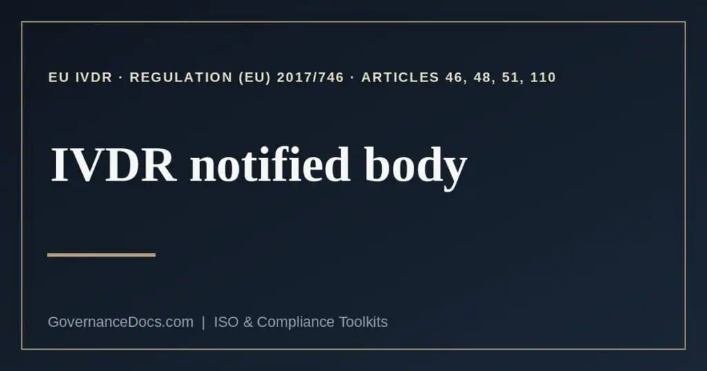 IVDR notified body explained