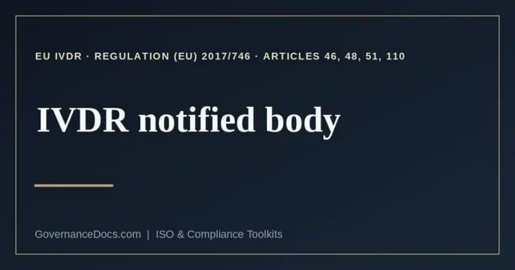 IVDR notified body explained