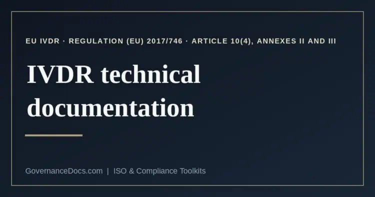 IVDR technical documentation explained