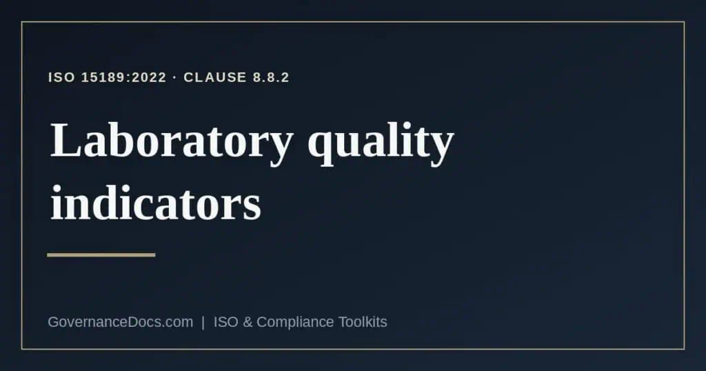 laboratory quality indicators explained