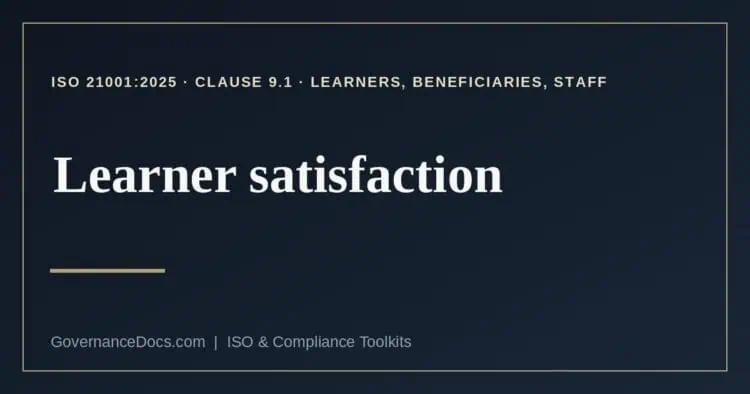 learner satisfaction explained