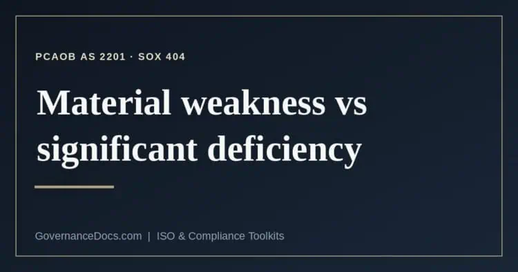 material weakness explained
