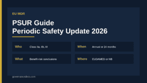 MDR PSUR periodic safety update report guide cover