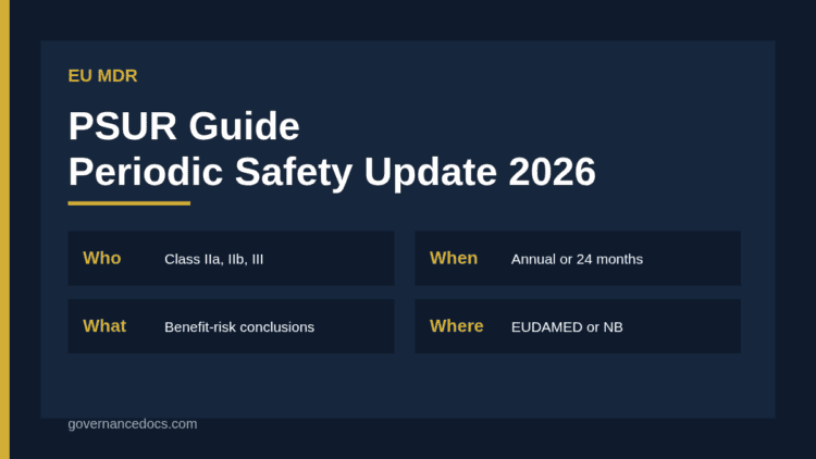 MDR PSUR periodic safety update report guide cover