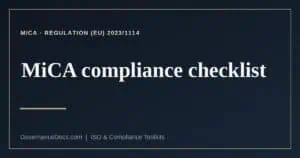 MiCA compliance checklist explained