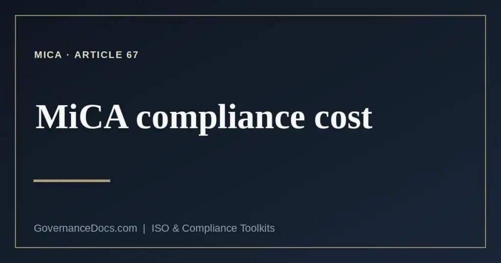 MiCA compliance cost explained