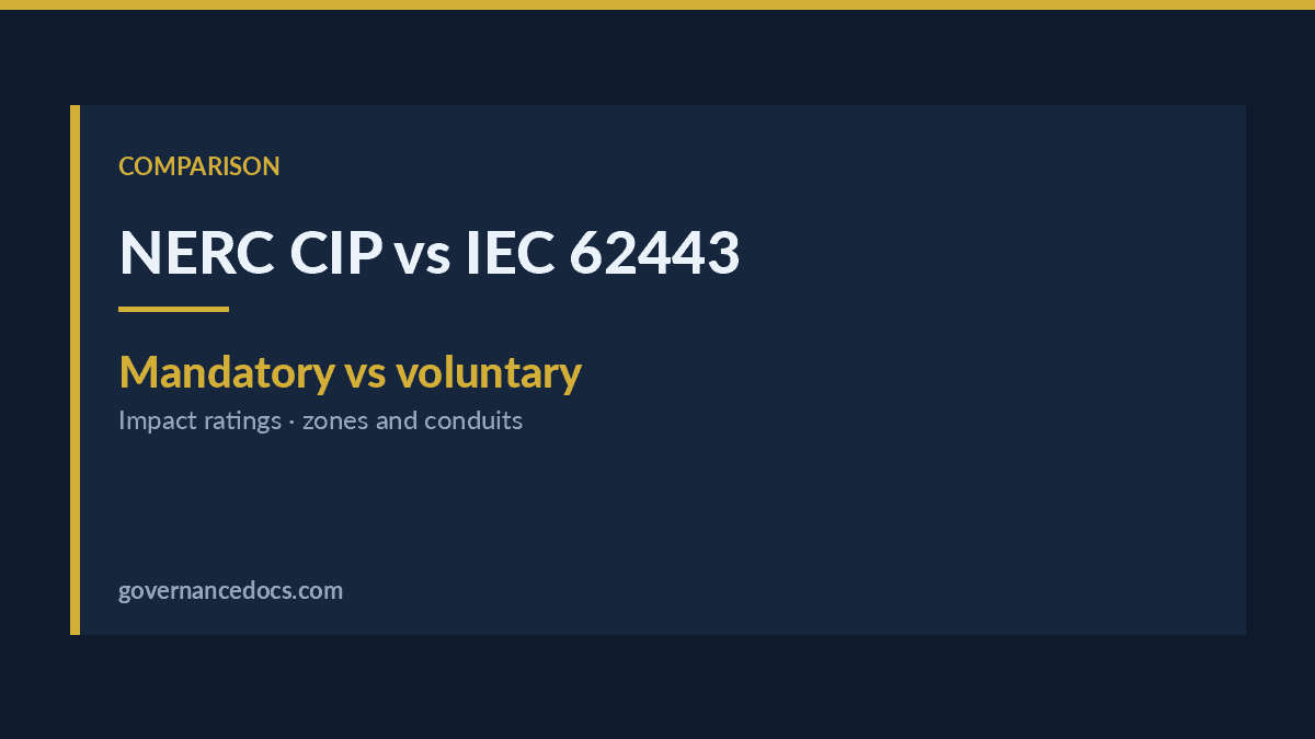 NERC CIP vs IEC 62443: A Clear 2026 Comparison NERC CIP vs IEC 62443 explained