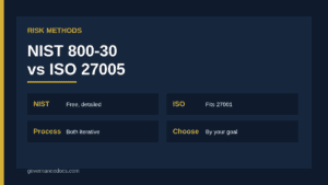 NIST 800-30 vs ISO 27005 comparison infographic