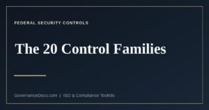 The twenty NIST 800-53 control families