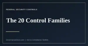 The twenty NIST 800-53 control families