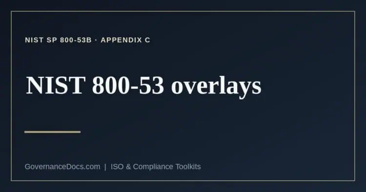 NIST 800-53 overlays explained