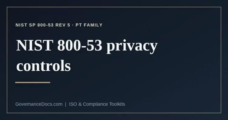 NIST 800-53 privacy controls explained