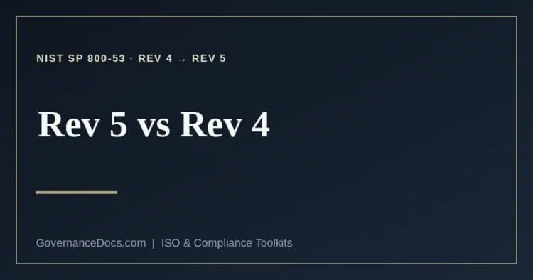 NIST 800-53 Rev 5 vs Rev 4 explained