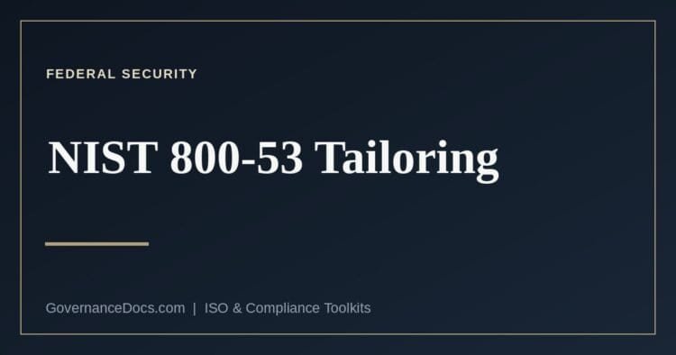 NIST 800-53 tailoring explained