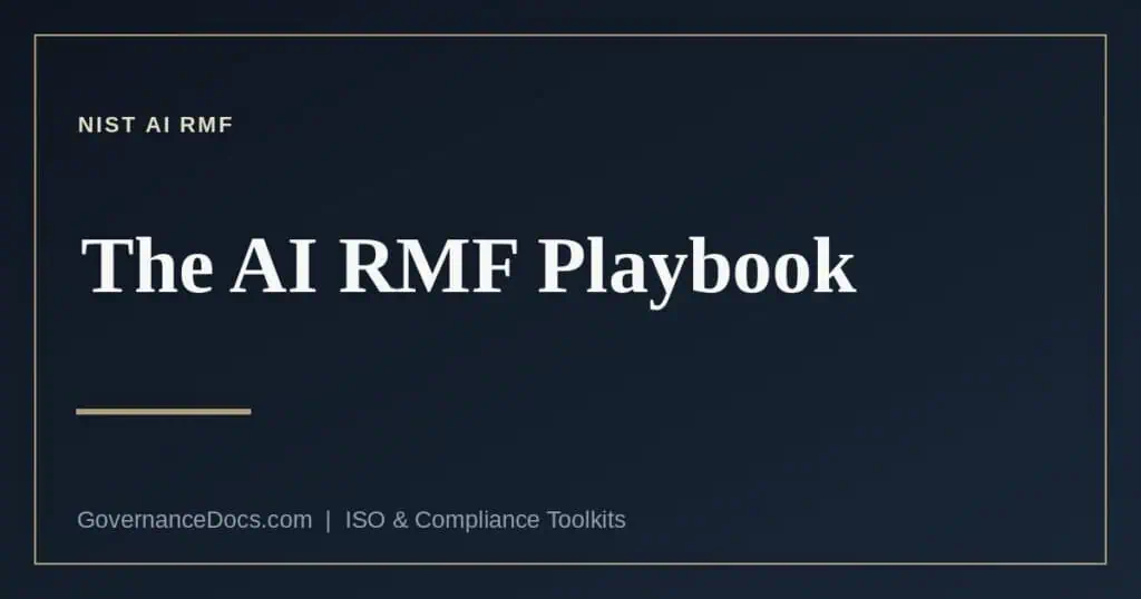 NIST AI RMF Playbook explained