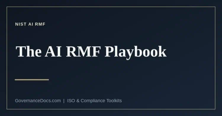 NIST AI RMF Playbook explained