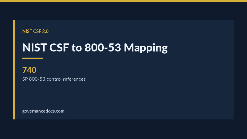 NIST CSF to 800-53 mapping — NIST CSF to 800-53 Mapping: A Clear Guide to All 106