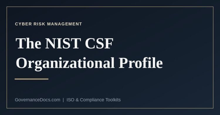 NIST CSF organizational profile step by step