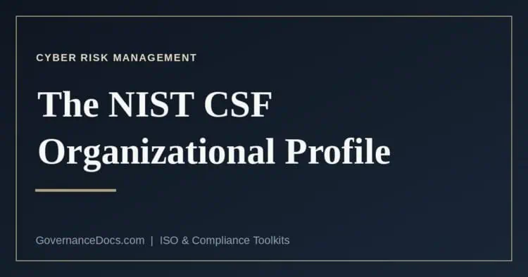 NIST CSF organizational profile step by step