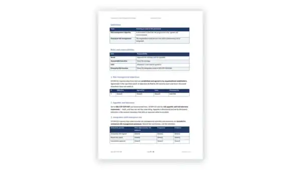 NIST CSF 2.0 Toolkit sample: GDL-CSF-GOV-006 - Cybersecurity Risk Management Strategy