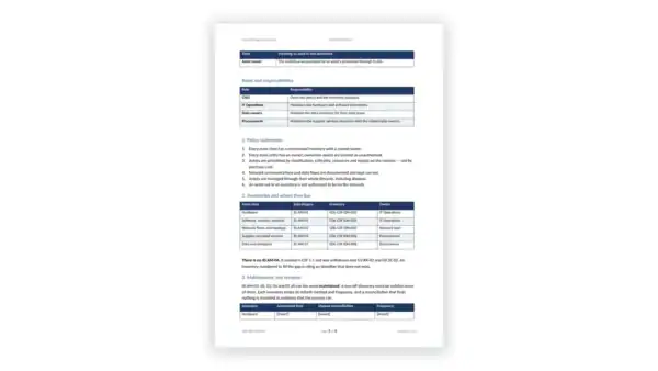 NIST CSF 2.0 Toolkit sample: GDL-CSF-IDN-001 - Asset Management Policy