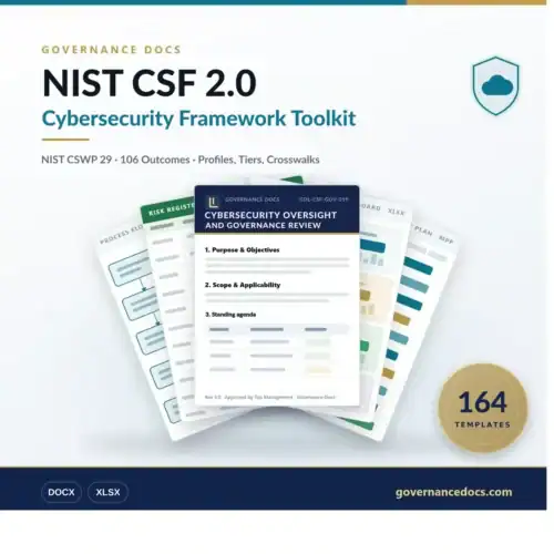 NIST CSF Toolkit — 164 Cybersecurity Framework 2.0 templates
