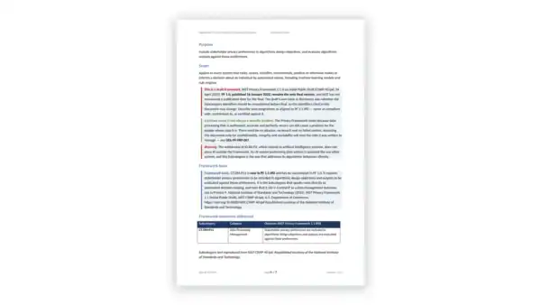 NIST Privacy Framework Toolkit — algorithmic privacy preference evalua (GDL-PF-CTL-016)