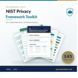 NIST Privacy Framework Toolkit — 145 editable templates covering all 102 Subcategories of NIST Privacy Framework 1.1