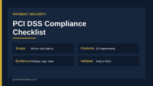 PCI DSS compliance checklist infographic
