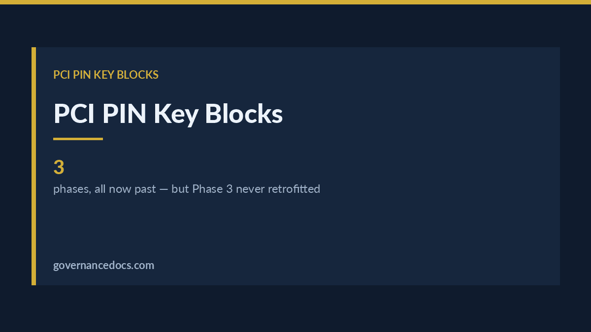 PCI PIN Key Blocks: The 3 Phases and What Phase 3 Did Not Require PCI PIN key blocks explained