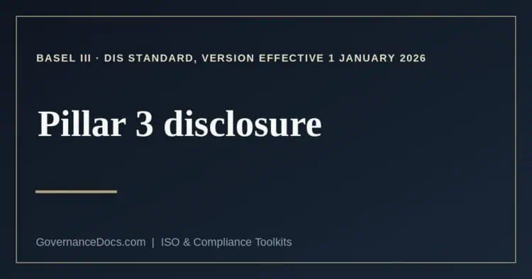 Pillar 3 disclosure explained