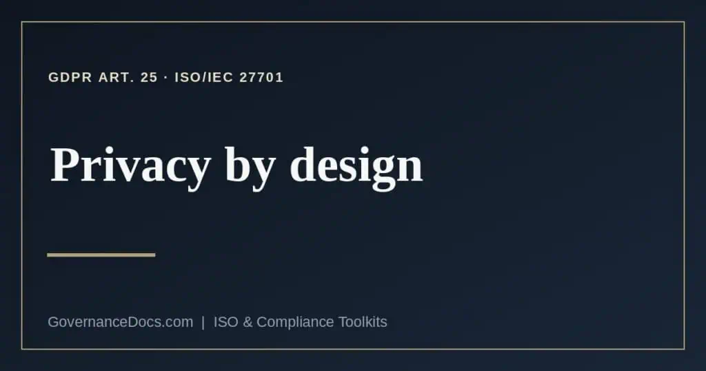 privacy by design explained