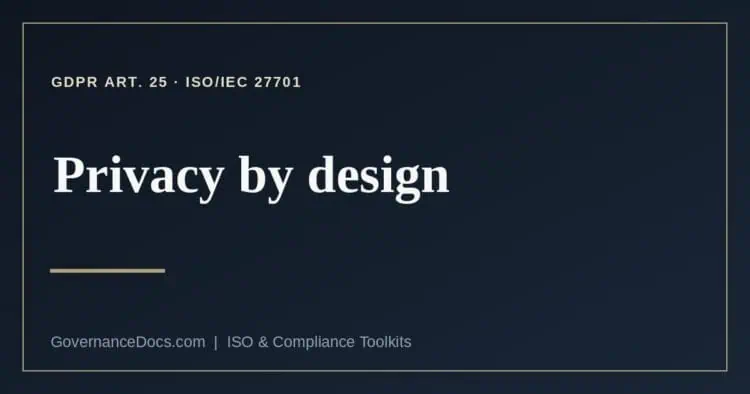 privacy by design explained