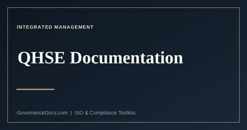 The four tiers of QHSE documentation