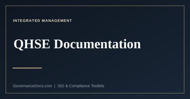 The four tiers of QHSE documentation