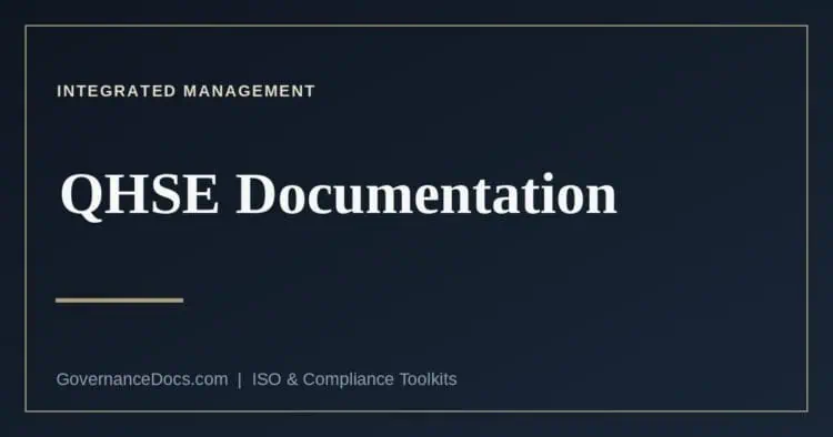 The four tiers of QHSE documentation
