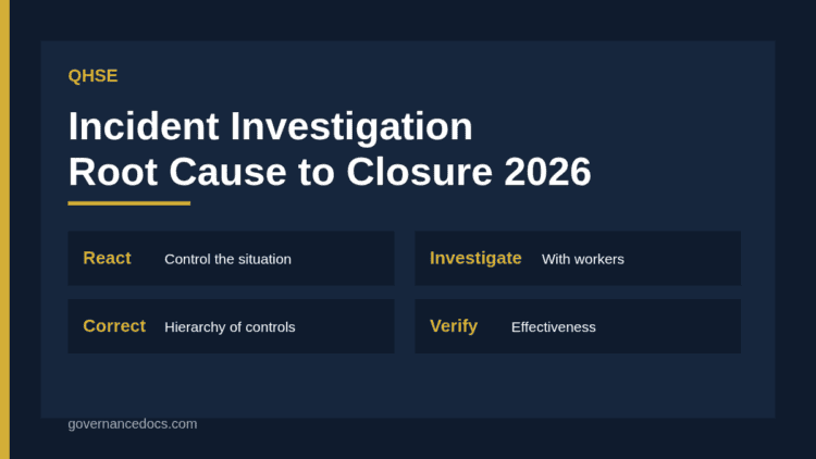 QHSE incident investigation guide cover