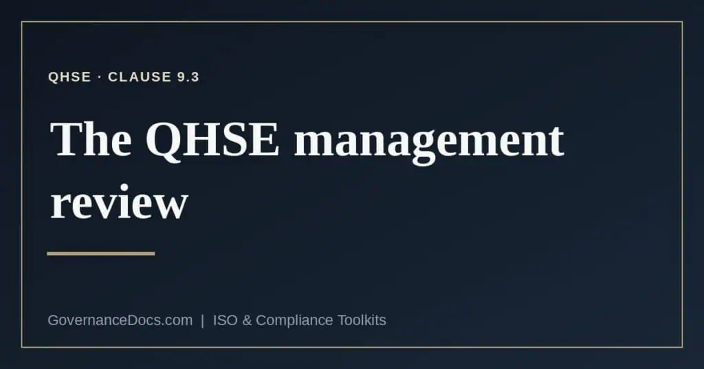 QHSE management review explained
