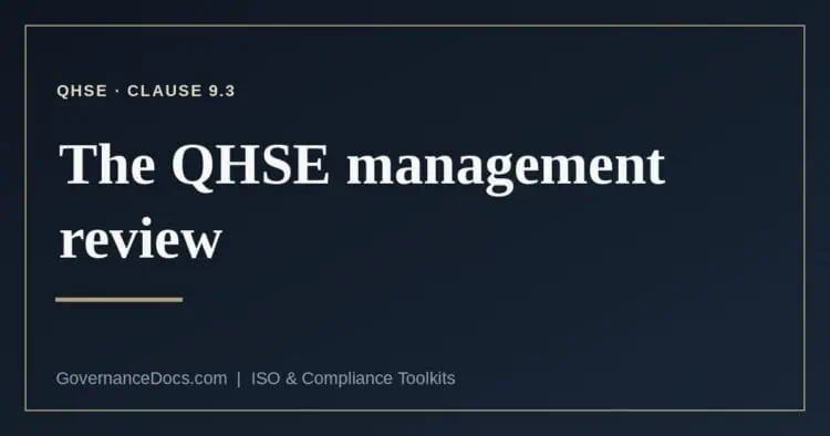 QHSE management review explained