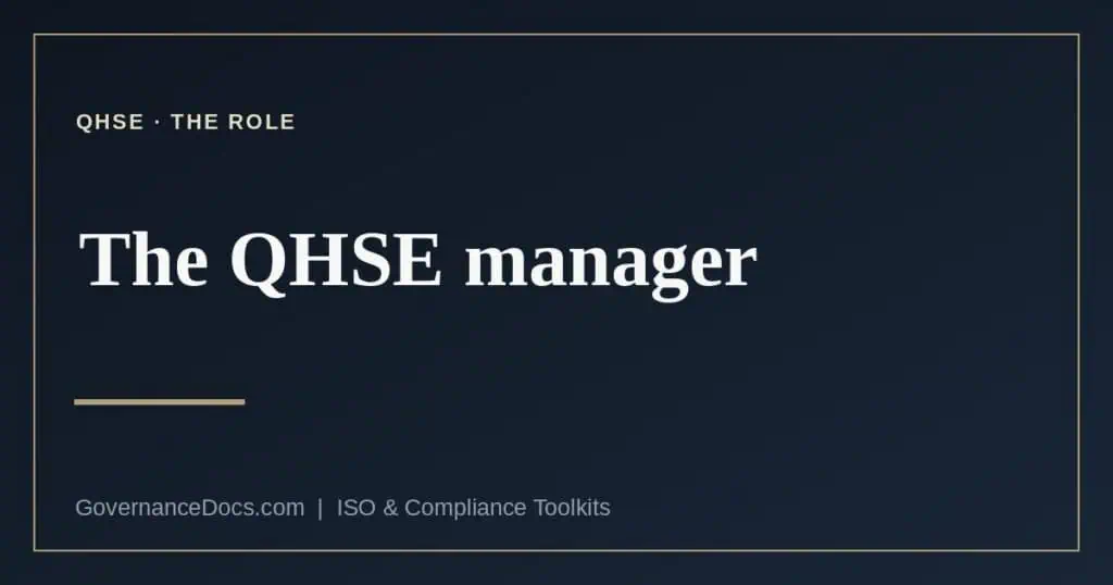 QHSE manager explained