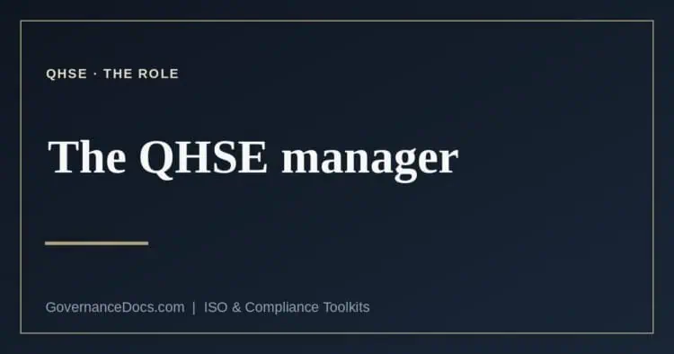 QHSE manager explained