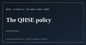 QHSE policy explained