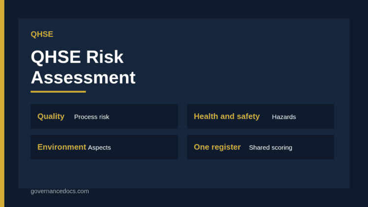 QHSE risk assessment infographic
