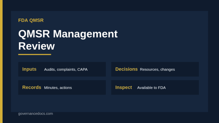 QMSR management review infographic