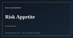 Risk appetite, tolerance and capacity