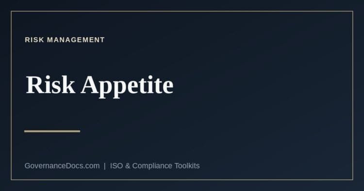 Risk appetite, tolerance and capacity
