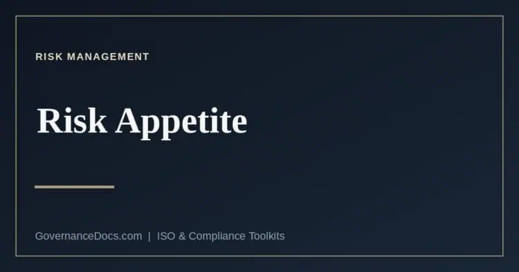 Risk appetite, tolerance and capacity