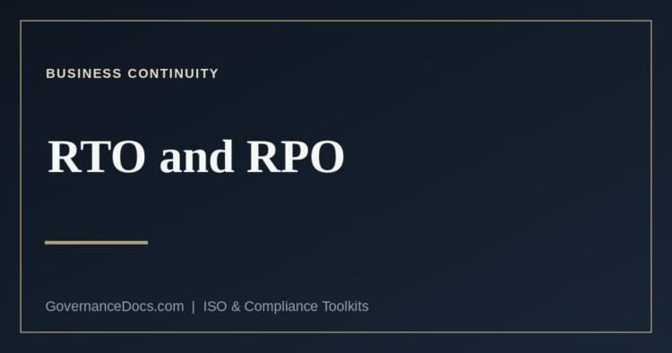 RTO and RPO explained