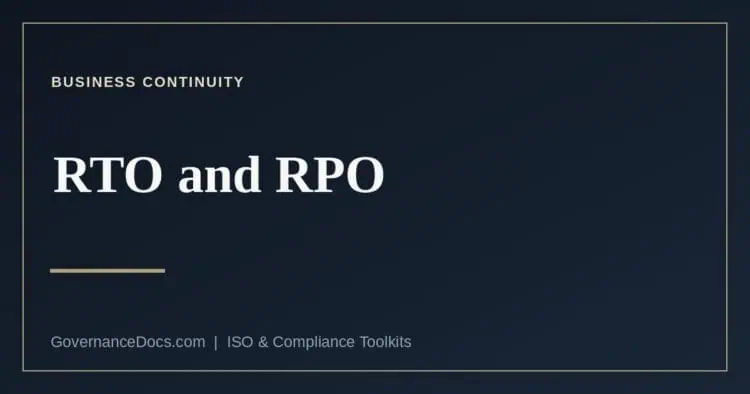 RTO and RPO explained